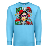 Ocean Blue mama chingona Premium Sweatshirt - Zillion Design Studio