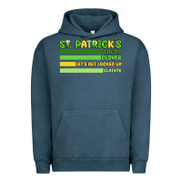 Pigment Midnight Navy st. patricks lucky clover  artiststas Urban Hoodie - Artiststas