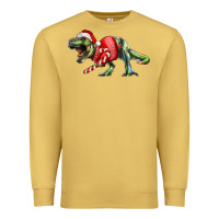 Antique Gold t rex christmas Premium Sweatshirt - RanaPortraitStore