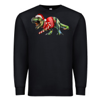 Black t rex christmas Premium Sweatshirt - RanaPortraitStore