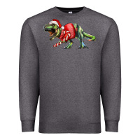Charcoal Heather t rex christmas Premium Sweatshirt - RanaPortraitStore