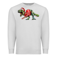 Dove Grey t rex christmas Premium Sweatshirt - RanaPortraitStore