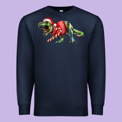 Premium Sweatshirt t rex christmas