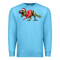 Ocean Blue t rex christmas Premium Sweatshirt - RanaPortraitStore