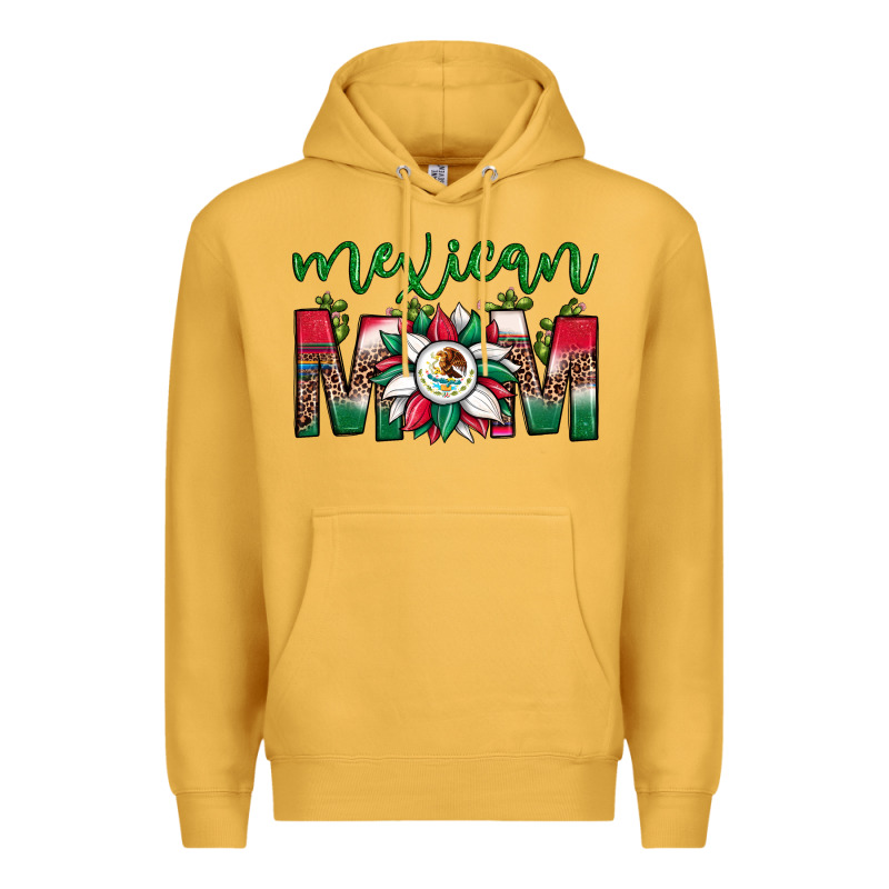 Mexican Flag Sunflower Mom Leopard Premium Hoodie by JahusDesignShop | Teevron