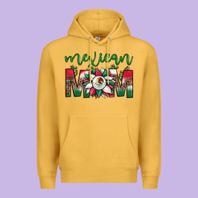 Mexican Flag Sunflower Mom Leopard Premium Hoodie Designed By Jahusdesignshop