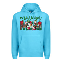 Ocean Blue mexican flag sunflower mom leopard Premium Hoodie - JahusDesignShop
