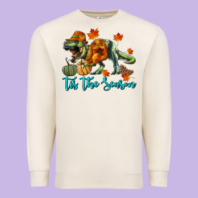 Premium Sweatshirt t rex tis the season