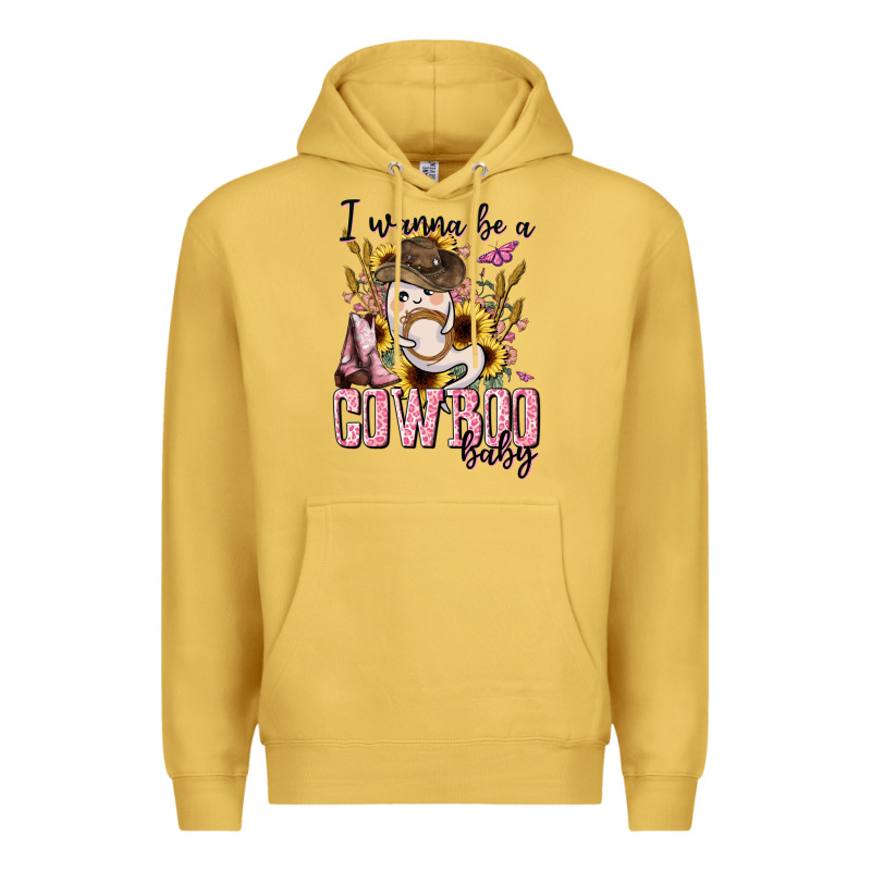 I Wanna Be A Cowboo Baby Halloween Premium Hoodie by AdoDesignShop | Teevron