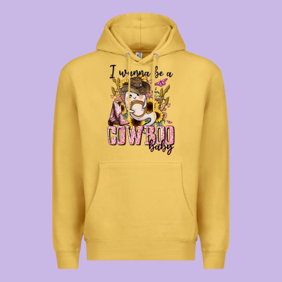 I Wanna Be A Cowboo Baby Halloween Premium Hoodie Designed By Adodesignshop