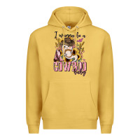 Antique Gold i wanna be a cowboo baby halloween Premium Hoodie - AdoDesignShop