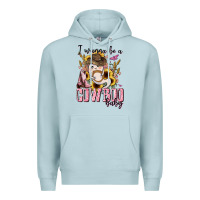 Blue Mist i wanna be a cowboo baby halloween Premium Hoodie - AdoDesignShop