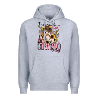 Heather Grey i wanna be a cowboo baby halloween Premium Hoodie - AdoDesignShop