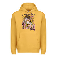 Mustard i wanna be a cowboo baby halloween Premium Hoodie - AdoDesignShop