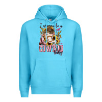 Ocean Blue i wanna be a cowboo baby halloween Premium Hoodie - AdoDesignShop