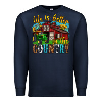 Navy life is better in the country western Premium Sweatshirt - texasbilliewilder