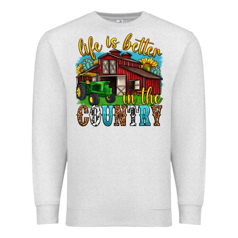 Life Is Better In The Country Western Premium Sweatshirt by texasbilliewilder | Teevron