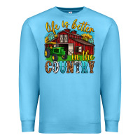 Ocean Blue life is better in the country western Premium Sweatshirt - texasbilliewilder