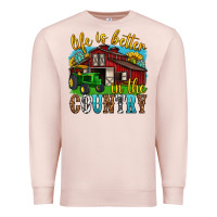 Pale Pink life is better in the country western Premium Sweatshirt - texasbilliewilder