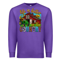 Purple life is better in the country western Premium Sweatshirt - texasbilliewilder