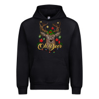 Black oh deer Christmas Urban Hoodie - BundleAndBundleShop