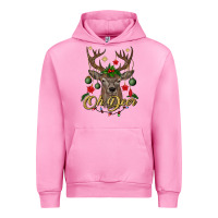 Fuchsia Pink oh deer Christmas Urban Hoodie - BundleAndBundleShop