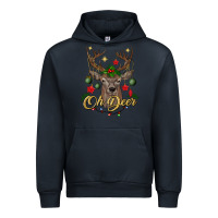Navy oh deer Christmas Urban Hoodie - BundleAndBundleShop