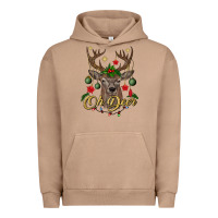 Pigment Burro oh deer Christmas Urban Hoodie - BundleAndBundleShop