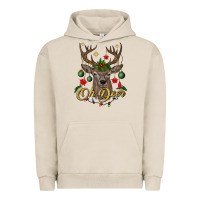 Pigment French Oak oh deer Christmas Urban Hoodie - BundleAndBundleShop