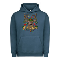 Pigment Midnight Navy oh deer Christmas Urban Hoodie - BundleAndBundleShop