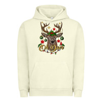 Pigment Pistachio oh deer Christmas Urban Hoodie - BundleAndBundleShop