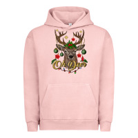 Pigment Salmon oh deer Christmas Urban Hoodie - BundleAndBundleShop