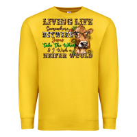 Lemon living life somewhere between jesus take the wheel Premium Sweatshirt - texasbilliewilder