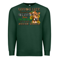 Sports Green living life somewhere between jesus take the wheel Premium Sweatshirt - texasbilliewilder