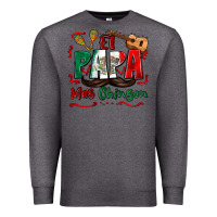 Charcoal Heather el papa mas chingon Premium Sweatshirt - Zillion Design Studio