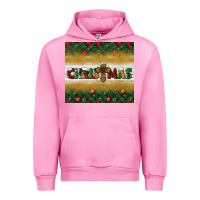 Fuchsia Pink Christmas with cross Urban Hoodie - BundleAndBundleShop