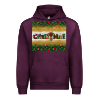 Mauve Wine Christmas with cross Urban Hoodie - BundleAndBundleShop