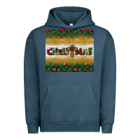 Pigment Midnight Navy Christmas with cross Urban Hoodie - BundleAndBundleShop
