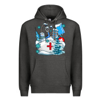 Charcoal Heather Winter Nurse life Premium Hoodie - AdoDesignShop