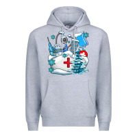 Heather Grey Winter Nurse life Premium Hoodie - AdoDesignShop
