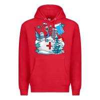 Red Winter Nurse life Premium Hoodie - AdoDesignShop