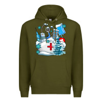 Army Green Winter Nurse life Premium Hoodie - AdoDesignShop