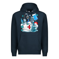 Navy Winter Nurse life Premium Hoodie - AdoDesignShop