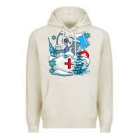 Oatmeal Heather Winter Nurse life Premium Hoodie - AdoDesignShop