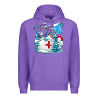Purple Winter Nurse life Premium Hoodie - AdoDesignShop