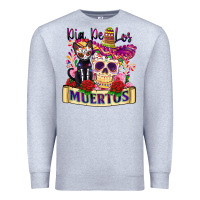 Heather Grey dia de los muertos Premium Sweatshirt - Zillion Design Studio