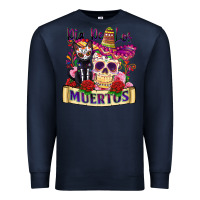 Navy dia de los muertos Premium Sweatshirt - Zillion Design Studio