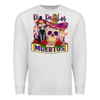 Oatmeal Heather dia de los muertos Premium Sweatshirt - Zillion Design Studio