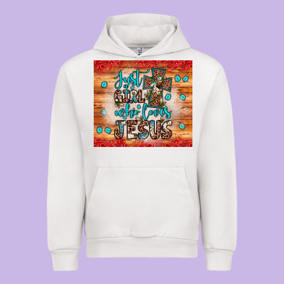 Just A Girl Who Loves Jesus Urban Hoodie Designed By Jahusdesignshop