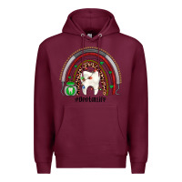 Burgundy Christmas dental life rainbow Premium Hoodie - JahusDesignShop
